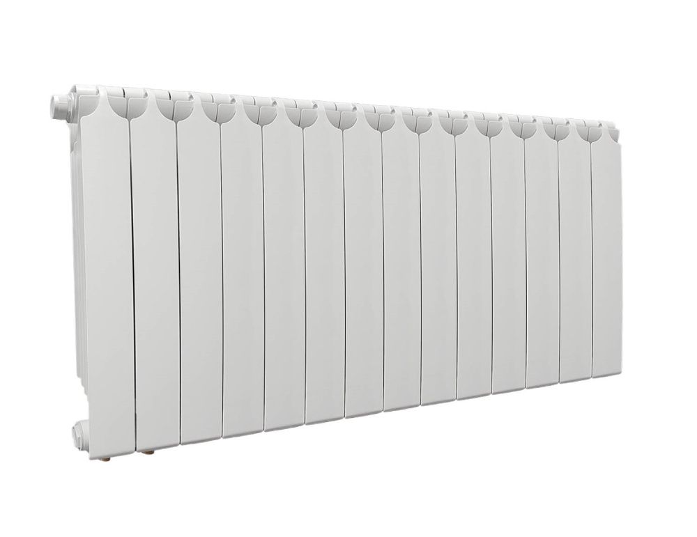 Радиатор биметаллический 500/90 мм 14 секций нижнее подключение справа Теплоприбор