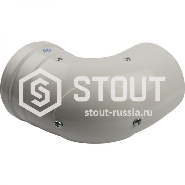 Угол конденсац. 90° DN60/100 м/п с инспекционным окном PP-FE STOUT