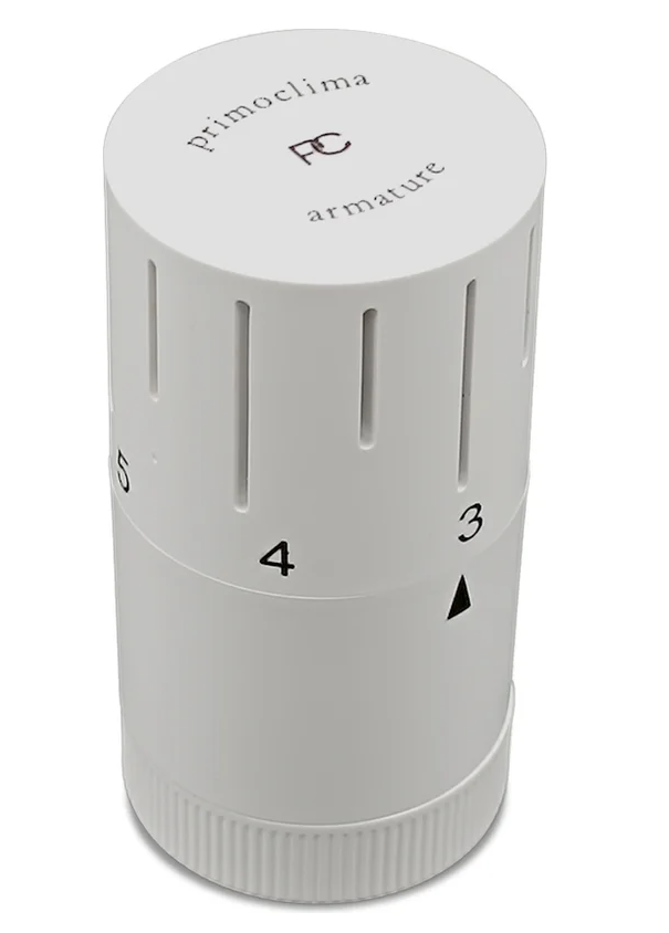 Термостатическая головка "Tubus" М30х1,5  цвет белый, Primoclima Armature