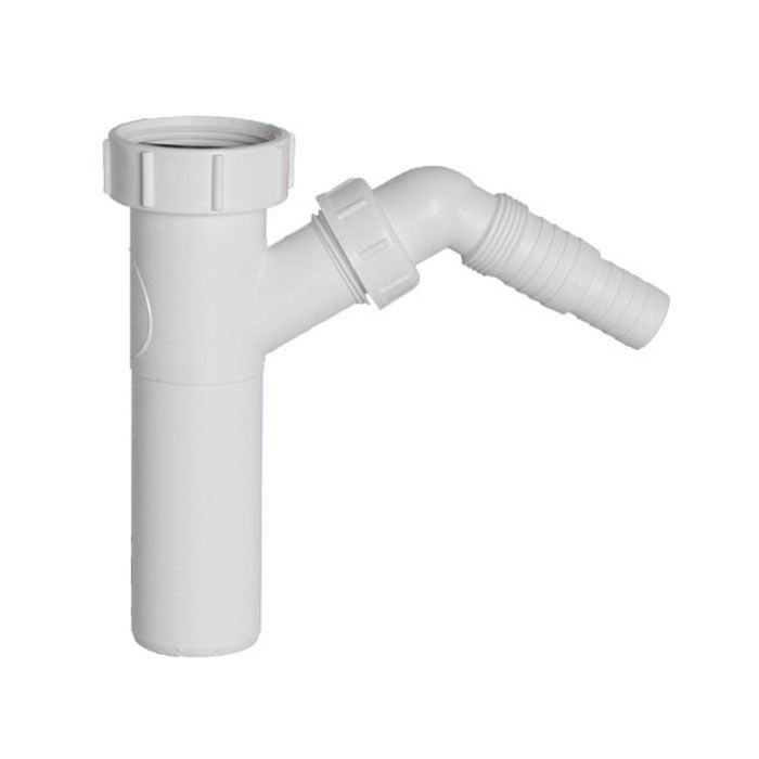Вставка (1 1/2"хDN40мм) с адаптером под углом д/слива быт.тех., H 80мм McAlpine