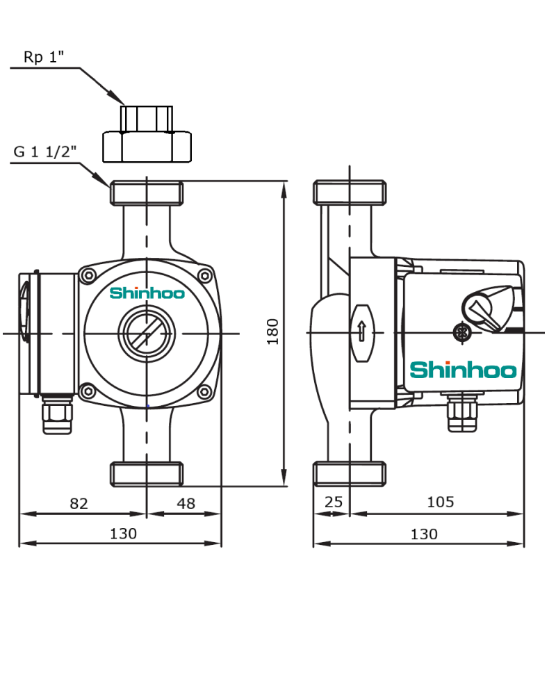 Насос BASIC S 25-6S 1x230V Shinhoo