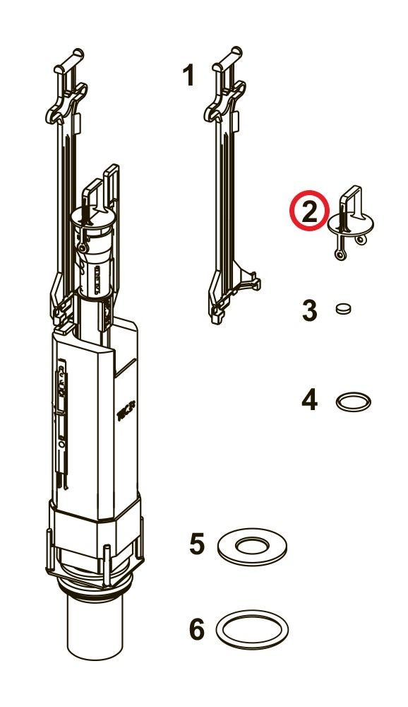 Сцепная петля, съемный элемент клапана, TECE