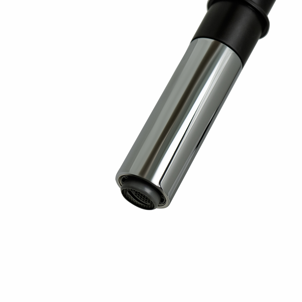 Смеситель для кухни SOUL, с гибким изливом, хром + черный, LEMARK