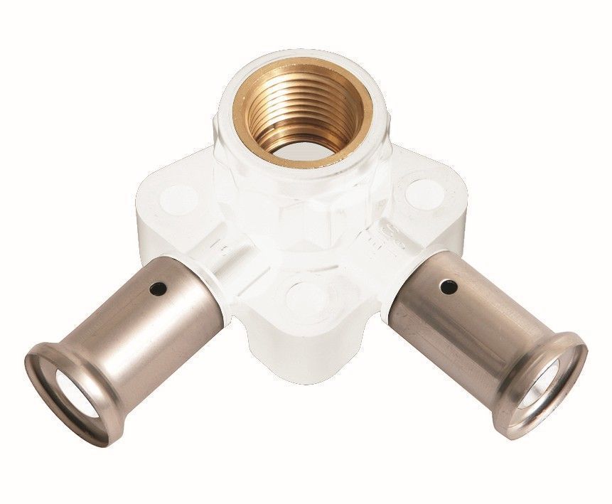 Водорозетка угловая ВН, ПВДФ пресс 16х1/2х16 HENCO