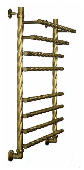Полотенцесушитель F BRAID 80/50 1"-3/4"-1/2" Водяной (К3), Состаренная бронза ДВИН