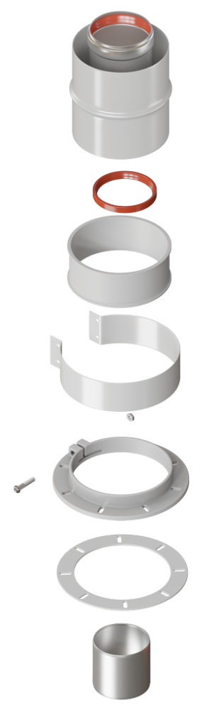 Адаптер коаксиальный вертикальный  60/100