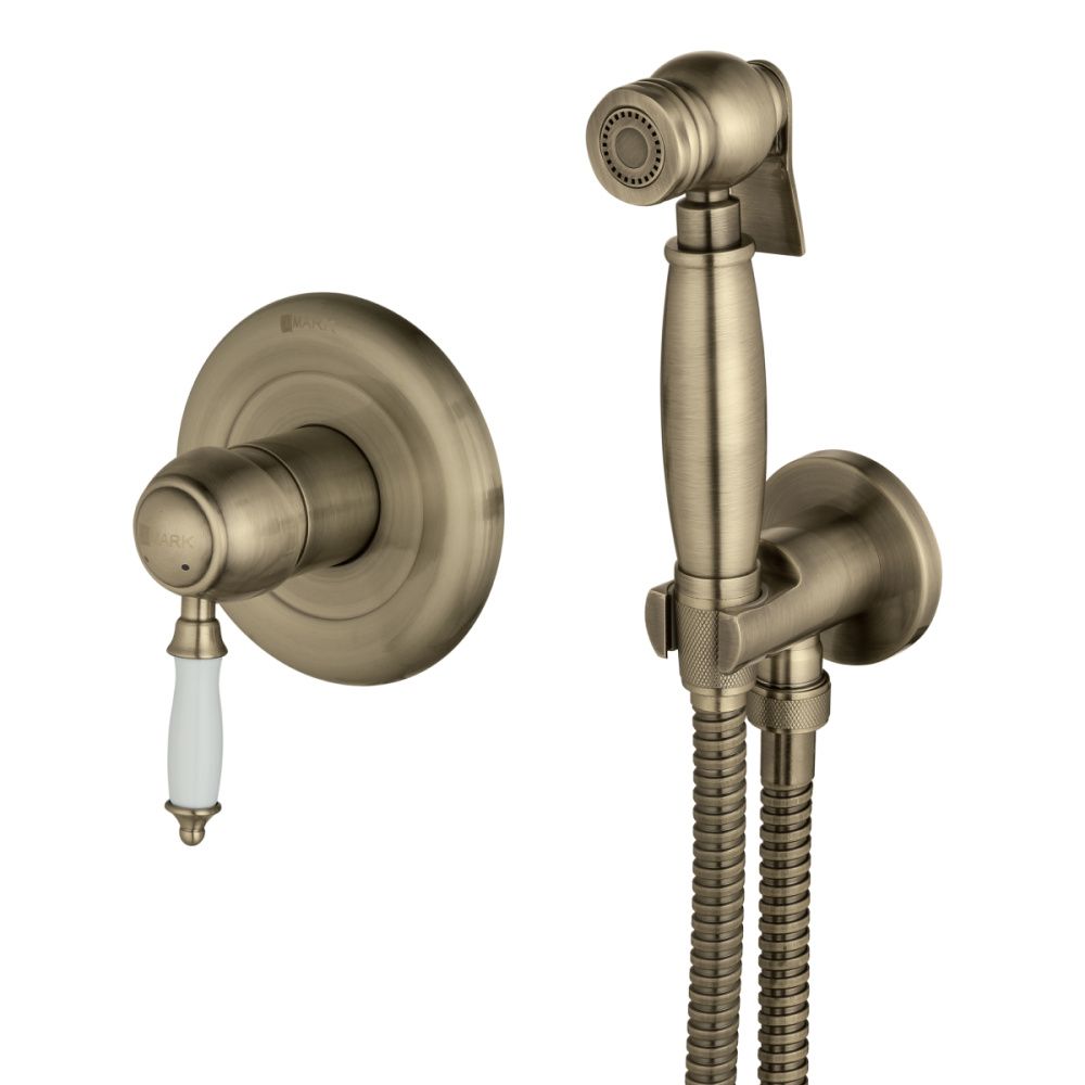 Смеситель с гигиеническим душем Villa, встраиваемый, бронза, LEMARK