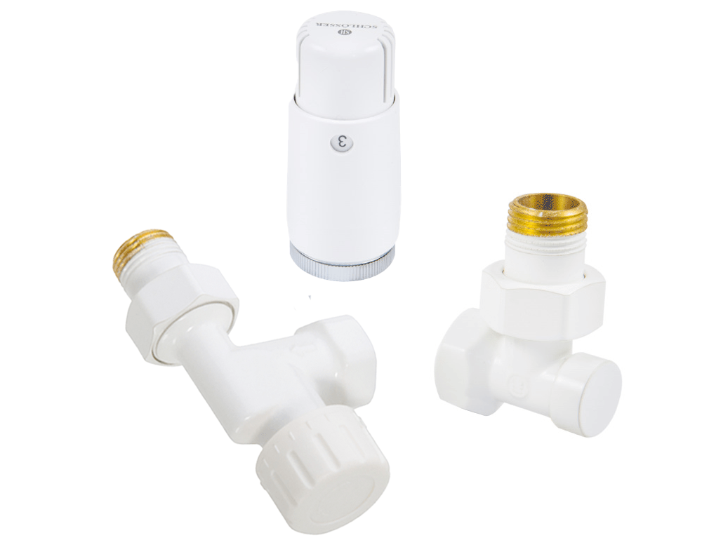 Комплект аксиальный БЕЛЫЙ DN15 GZ1/2 x GW1/2 с головкой MINI M30x1,5 Schlosser