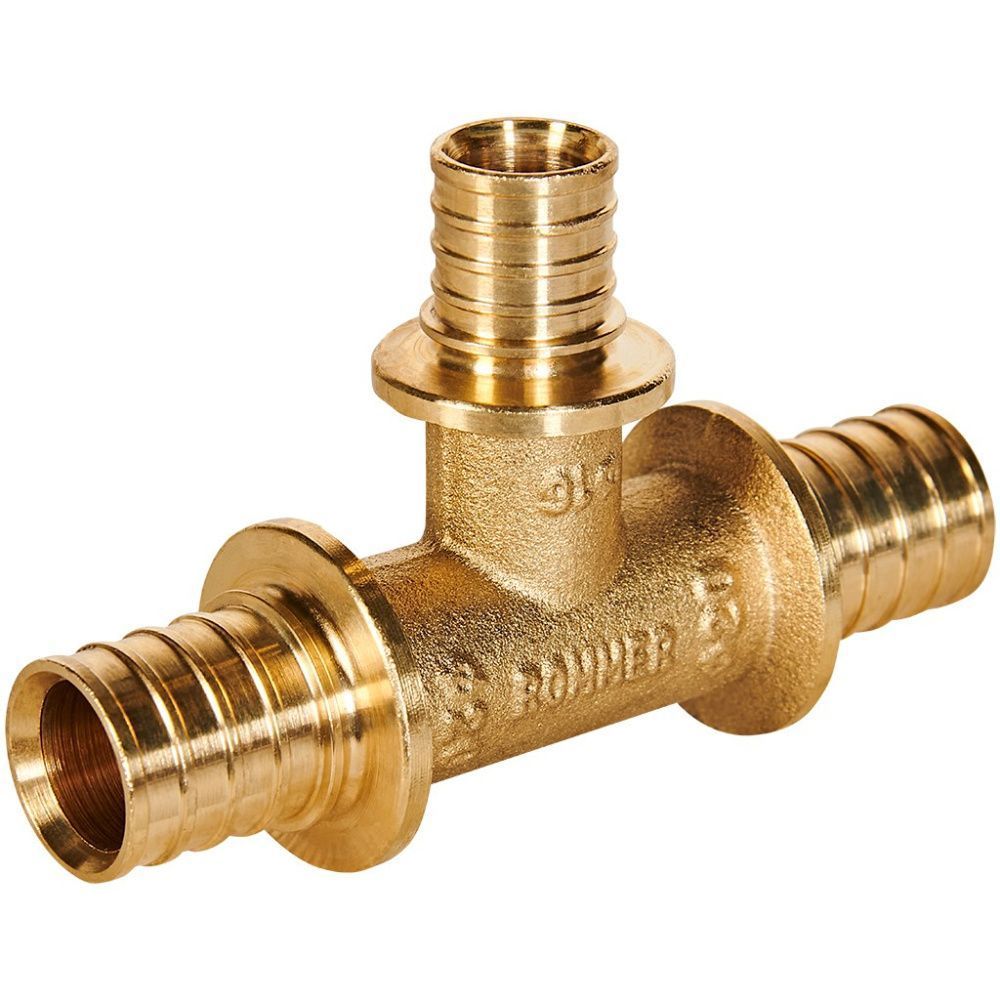 Тройник переходной 20-16-20 латунь Rommer