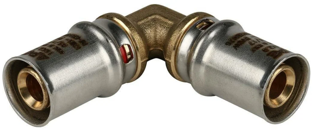 Угольник 16х16 латунь пресс Stout