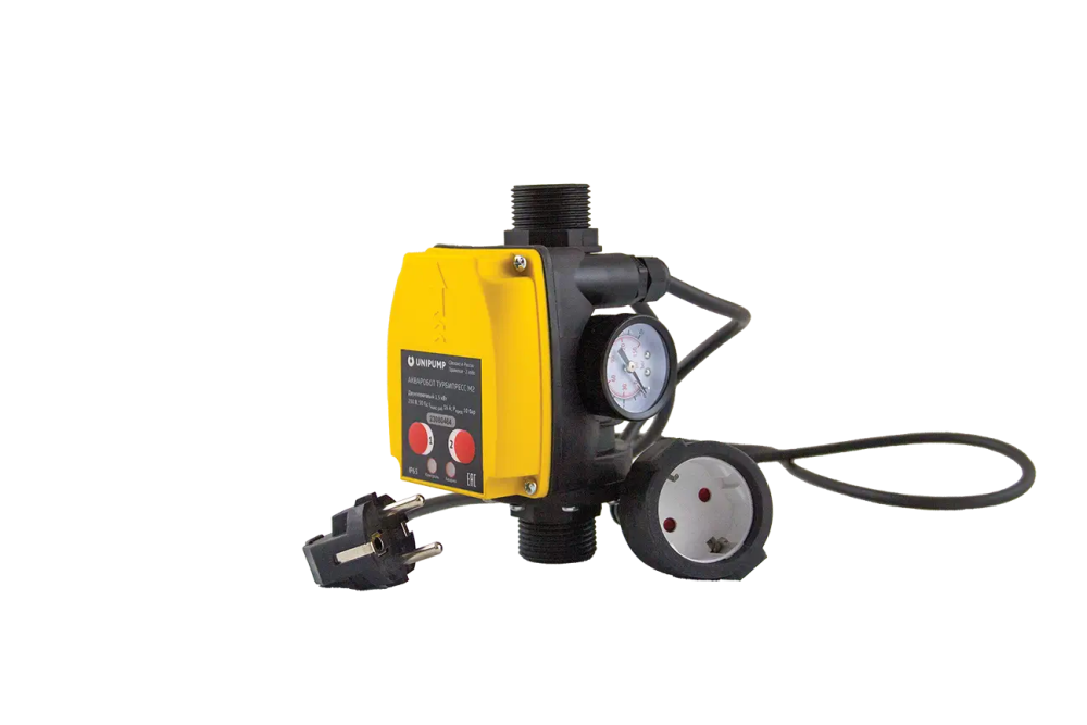 Блок управления насосом ТУРБИПРЕСС М2 с вилкой и розеткой UNIPUMP