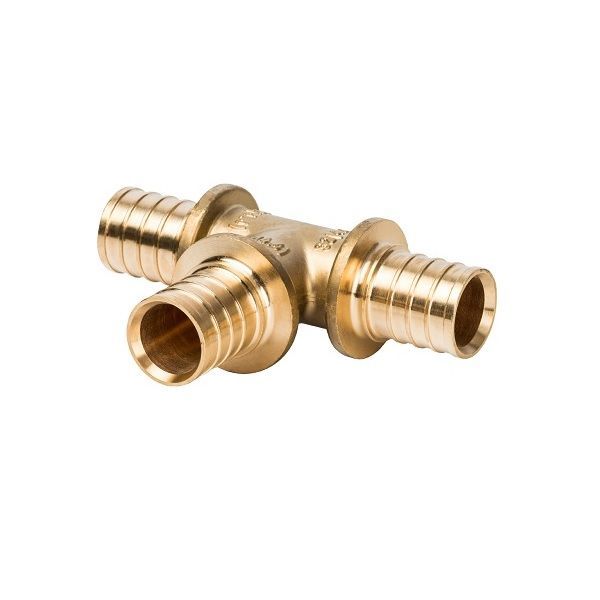 Тройник 16-16-16 латунь STOUT