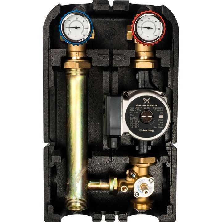 Насосно-смесительный узел 1" с насосм Grundfos UPSO 25-65 STOUT