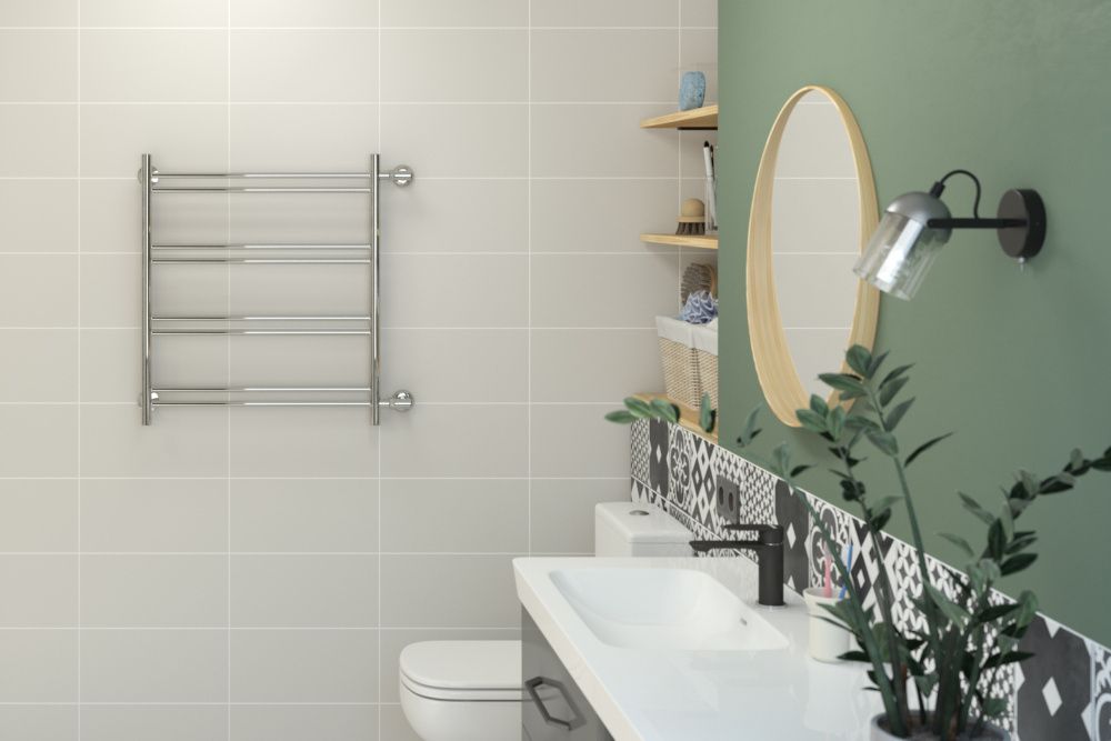 Полотенцесушитель "Версия - Б1" 60х60 см (2+2+2+2 перекладин) П 16, нержавеющая сталь, полировка, Стилье