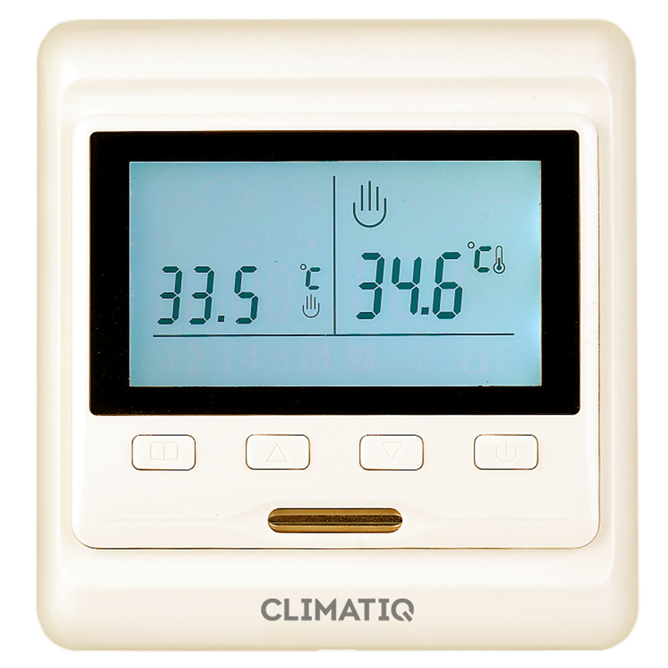 Терморегулятор CLIMATIQ PT програмируемый, слоновая кость