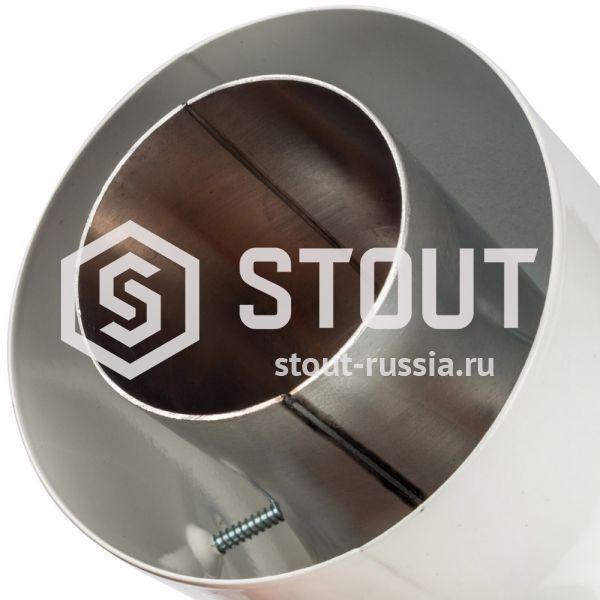 Элемент дымохода 60/100 угол 45° коакс. STOUT