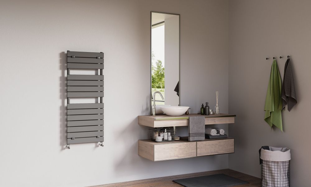 Полотенцесушитель водяной Palermo антрацит прямой 1213х500, Lazzarini 