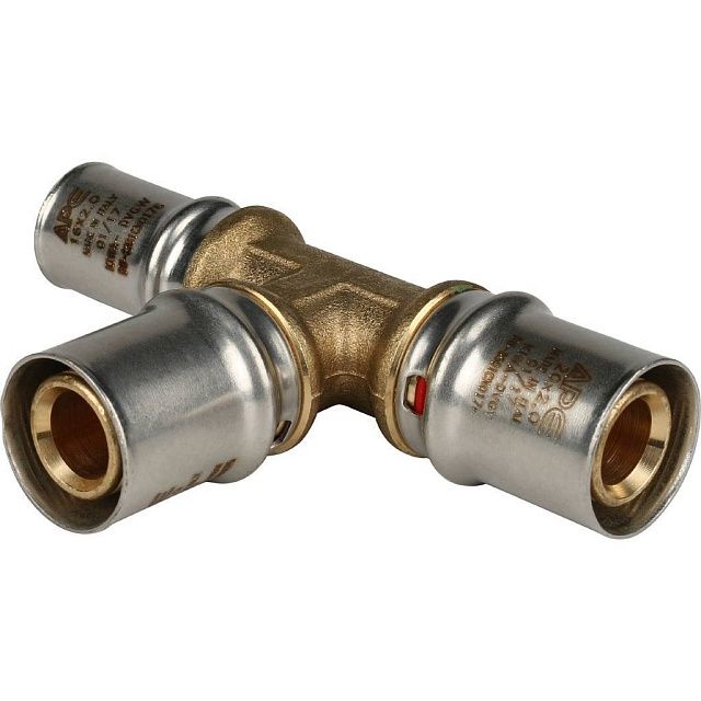 Тройник  20x20x16 латунь, пресс Stout