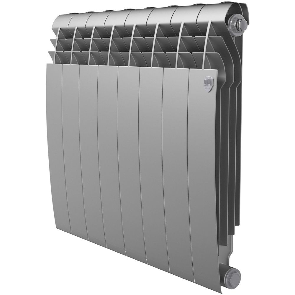 Радиатор биметал. BiLiner Silver Satin 500/87 8 секций (серый) Royal Thermo
