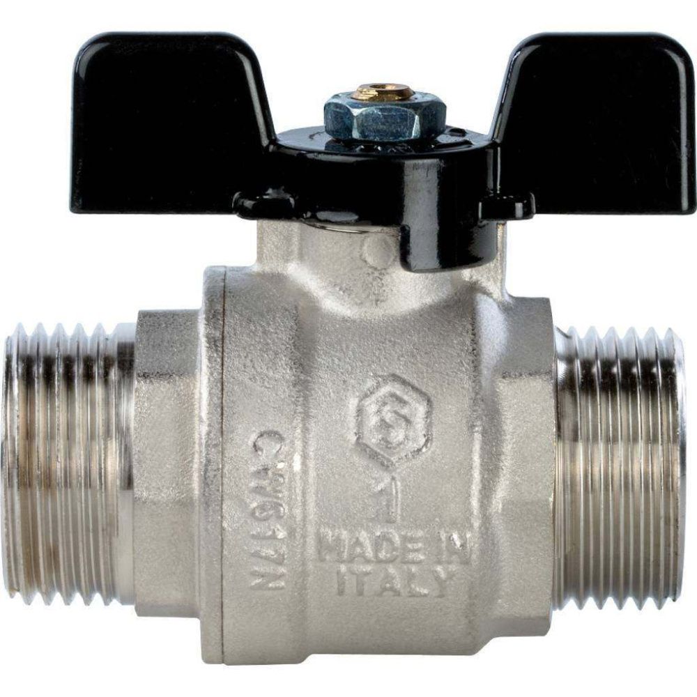 Кран шаровой полнопроходной  НН 1" (бабочка) STOUT (гост)