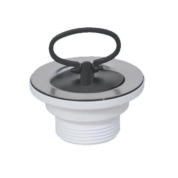 Выпуск пластиковый с резиновой пробкой (решетка н/ж 70мм) выход вертикальный 1 1/2" McAlpine