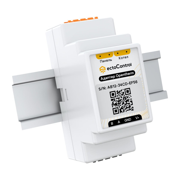Адаптер OpenTherm, DIN, RS485 (Modbus) ectoСontrol