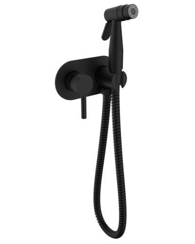 Смеситель с гигиеническим душем встраиваемый R20 черный матовый RAGLO