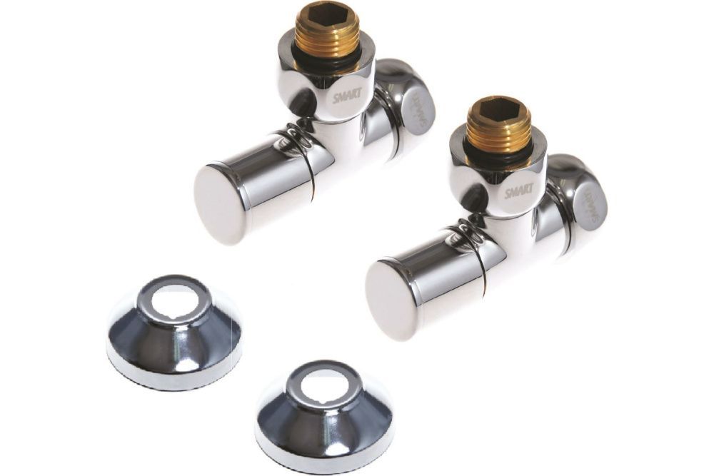Кран угловой колпачок 3/4"х1/2" г/ш SMART/Компл ПАРА