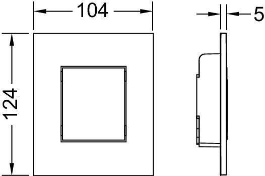 Клавиша TECEnow Urinal, пластиковая, белая матовая, с картриджем