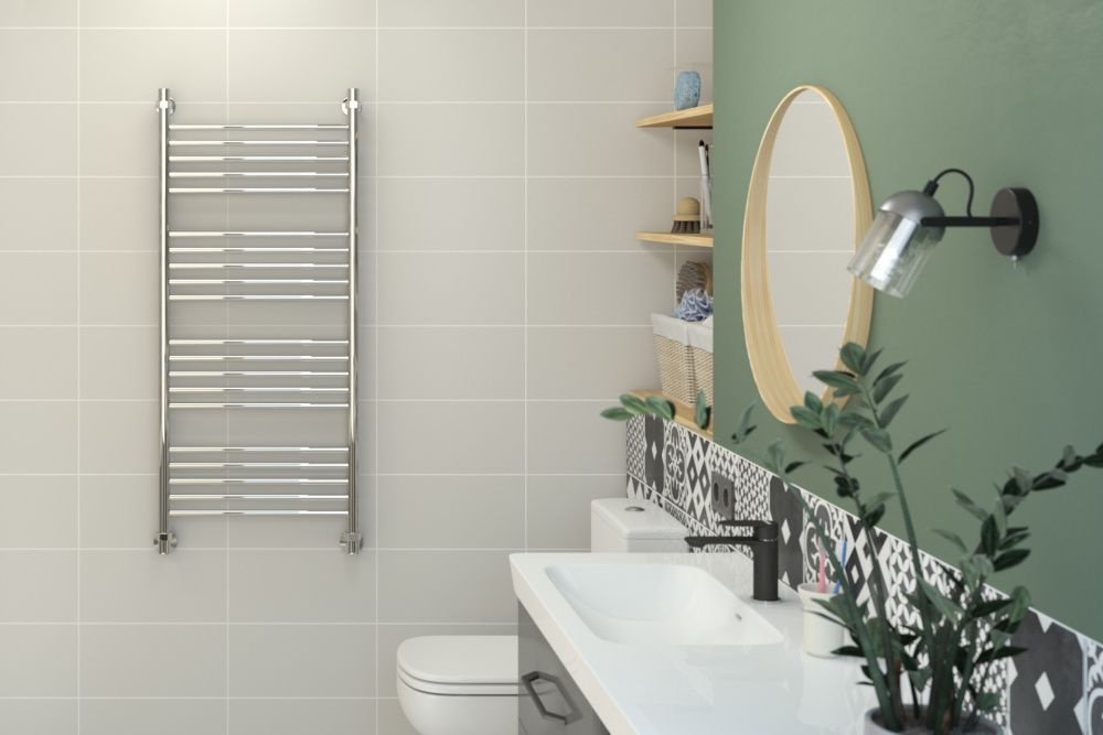 Полотенцесушитель водяной  Аксиома-10 1200х500, нерж. ст., Стилье