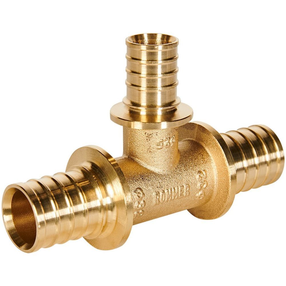 Тройник переходной 32-25-32 латунь Rommer