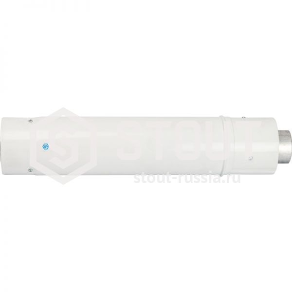 Труба коаксиальная DN60/100 телескопическая 470-750 мм п/м, уплотнения и хомут в коплекте STOUT