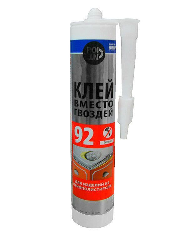 Клей POINT 92 для изделий из пенополистирола, Белый, 280мл