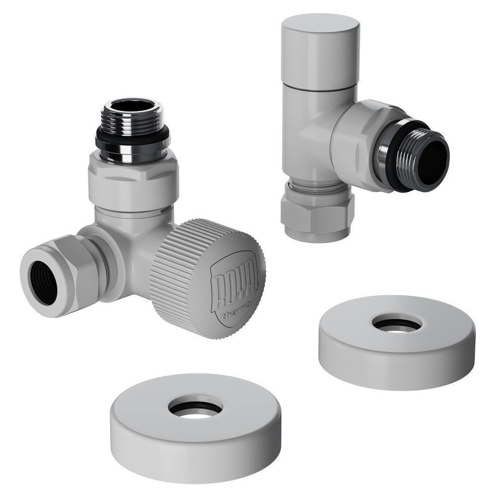 Набор термостатический трехосевой Design Pro 15мм М30х1,5 (Белый), Royal Thermo