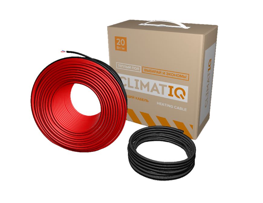 Кабель греющий CLIMATIQ CABLE (20 Вт/мп)  80 м  (10,7м/кв, шаг укладки 13 см)