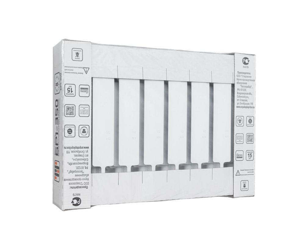 Радиатор биметаллический BR1 350/90 мм 8 секций Теплоприбор