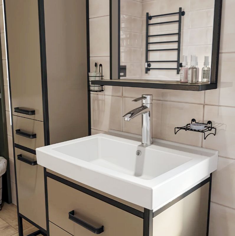 Смеситель для умывальника ATLANTISS, монолитный, средний, хром, LEMARK