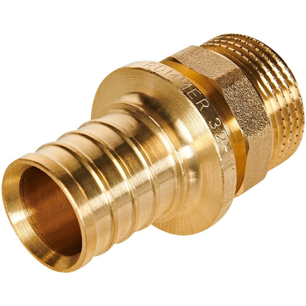 Муфта переходная 32-1" НР латунь Rommer