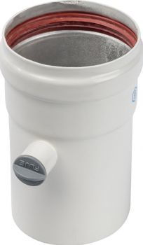 Элемент дымохода DN80 труба 125 мм п/м с ревизионным патрубком (алюминий) STOUT