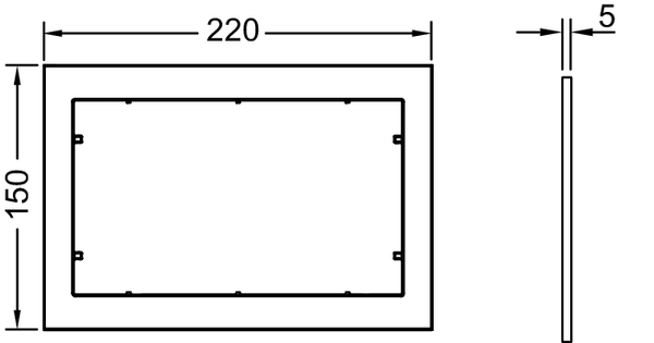 Дистанционная рамка хром глянцевый, TECE