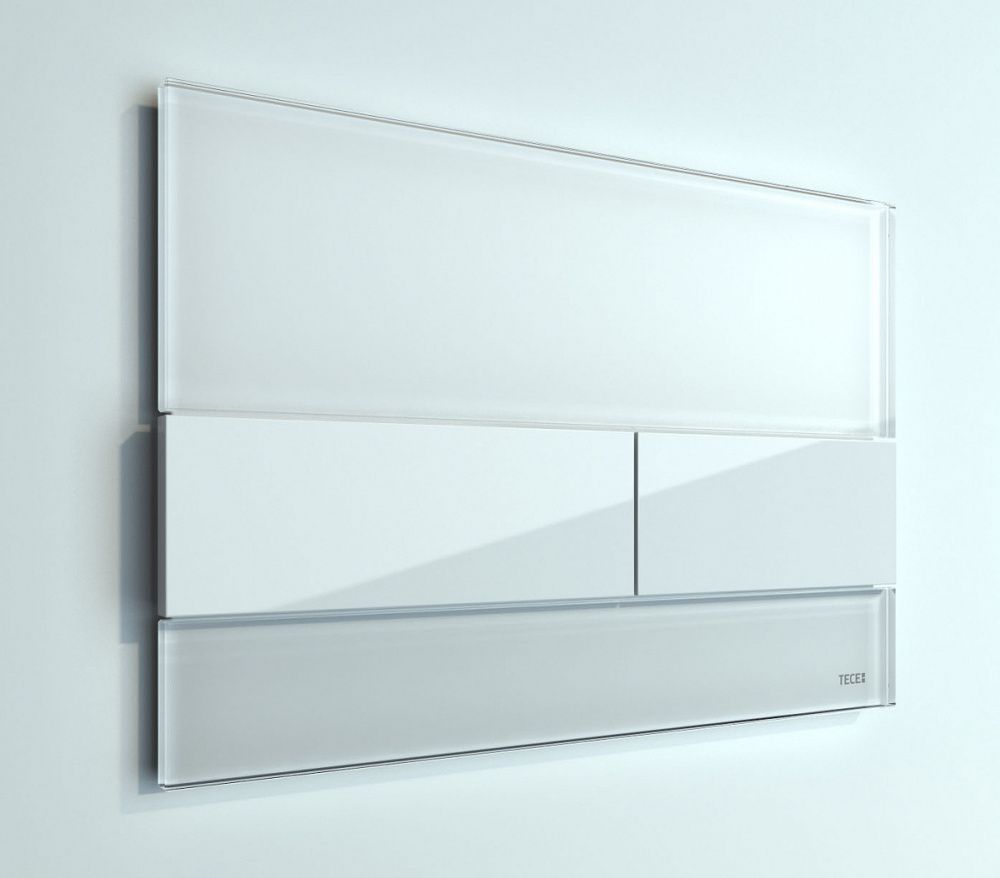 Клавиша TECEsquare, стекло белое, клавиши белые