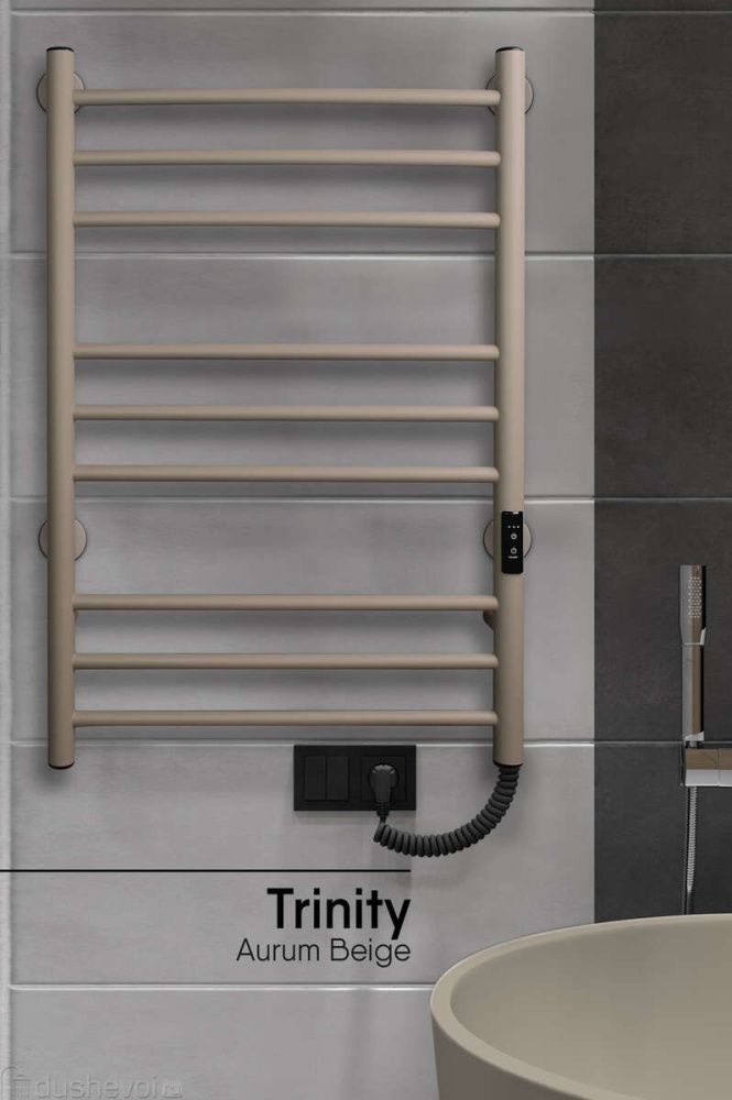 Полотенцесушитель Line Trinity (electro) 80/50 таймер,скр. провод, универс.подкл. Aurum Beige INDIGO