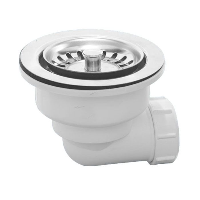 Выпуск для кухонной мойки (d=115мм, выход 1 1/2) горизонтальный выпуск ХРОМ McAlpine