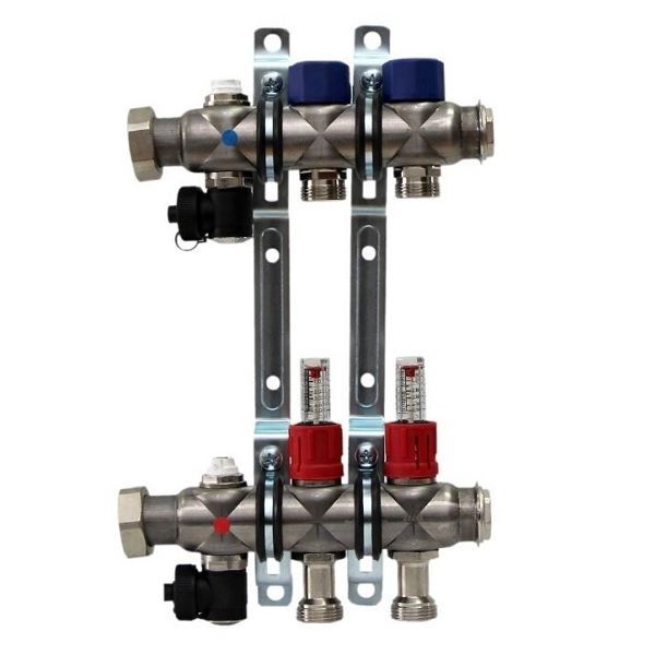 Коллектор с расходомерами на  2 выхода 3/4" евроконус   FRAENKISCHE