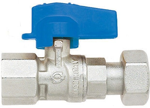 Кран шаровой ВР с накидной гайкой прямой 1/2  (флажок) FIV