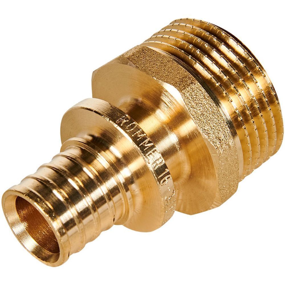 Муфта переходная 16-3/4 НР латунь Rommer