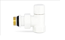 Клапан радиаторный запорный 1/2 угловой белый Varmega