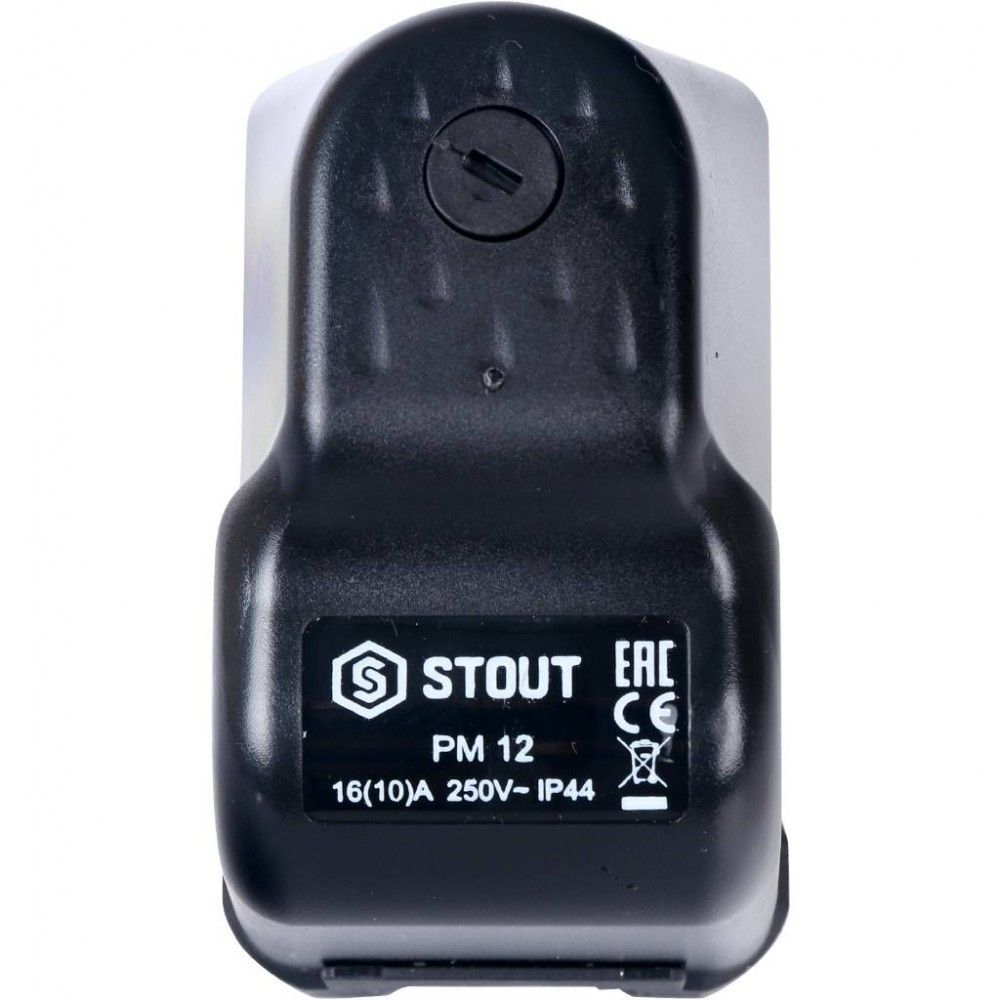 Реле давления PM12G, 3-12 бар,1/4", с накидной гайкой STOUT