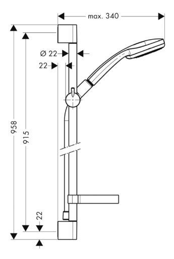 Гарнитур для душа Croma 100 Multi, 90см, HANSGROHE