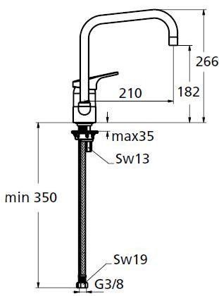Смеситель д/кух. Slimline II IDEAL STANDARD (К)